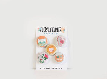 Cats + Flower Magnets