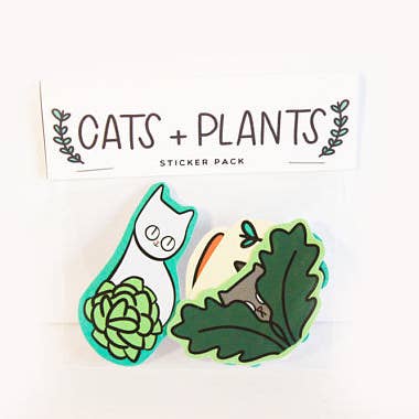 Cats + Plants Stickers