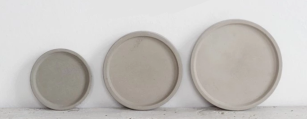 &quot;The Concrete Jungle&quot; Cylinder Planter &amp; Dish