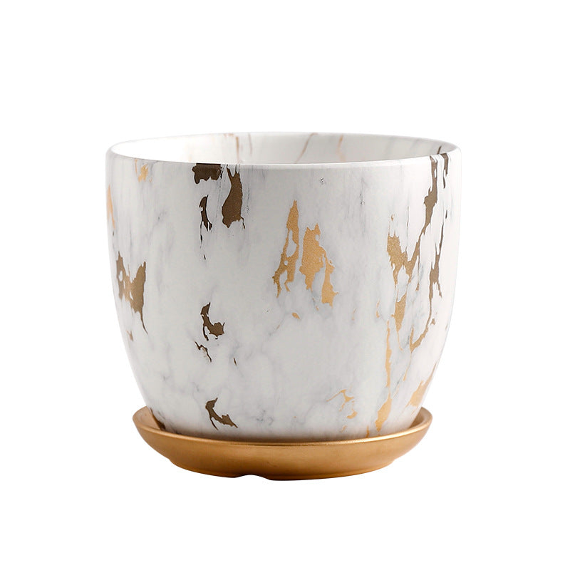 &quot;The Venus&quot; Marble Style Planter &amp; Dish