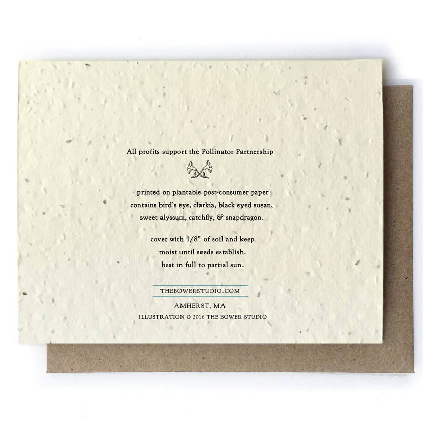 Honey Bee Greeting Cards - Plantable Seed Paper