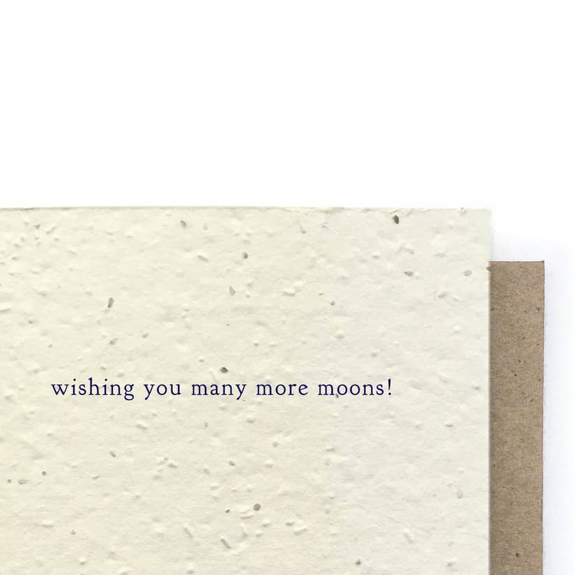 Moon Phase Birthday Card - Plantable Seed Paper