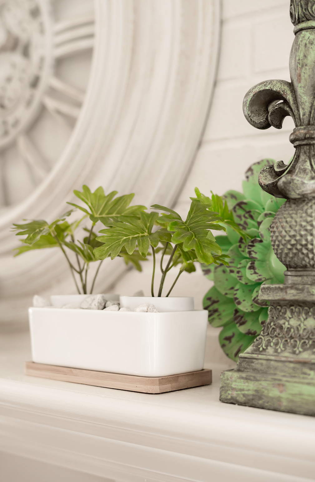&quot;The Cove&quot; Ceramic Planter &amp; Bamboo Dish