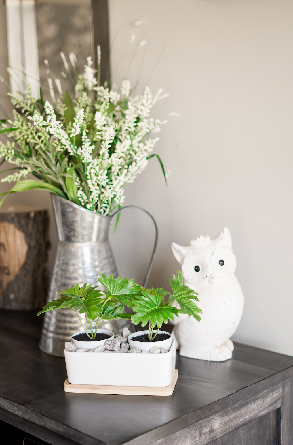 &quot;The Cove&quot; Ceramic Planter &amp; Bamboo Dish