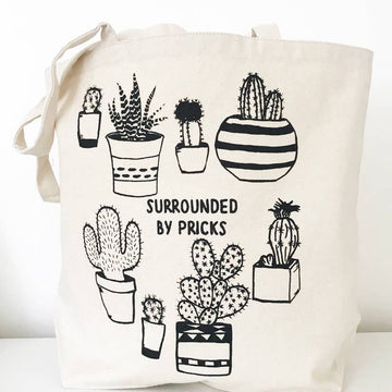 Surrounded by Pricks Farmers Market Tote