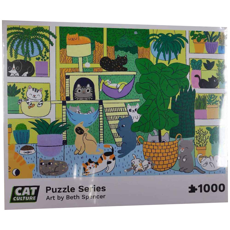 &quot;Catropolis&quot; Exclusive Cat &amp; Plant Puzzle by Cat Culture