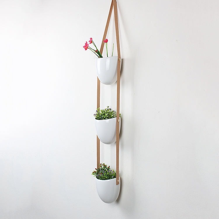 &quot;The Three Story&quot; Vertical Ceramic Planter - Set of 3