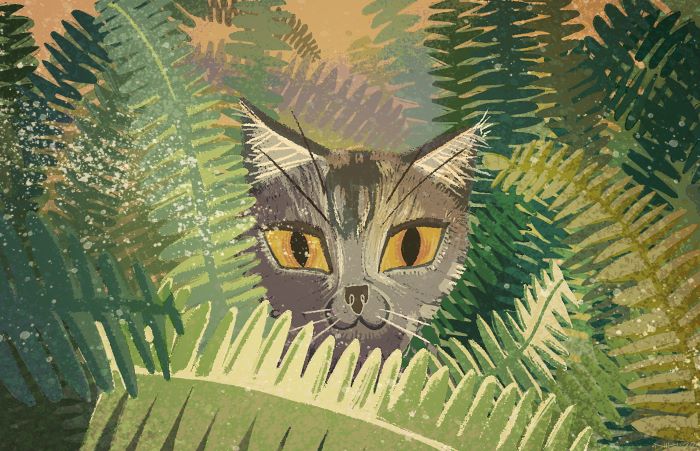&quot;Jungle Cat&quot; Exclusive Cat &amp; Leaves Puzzle by Cat Culture