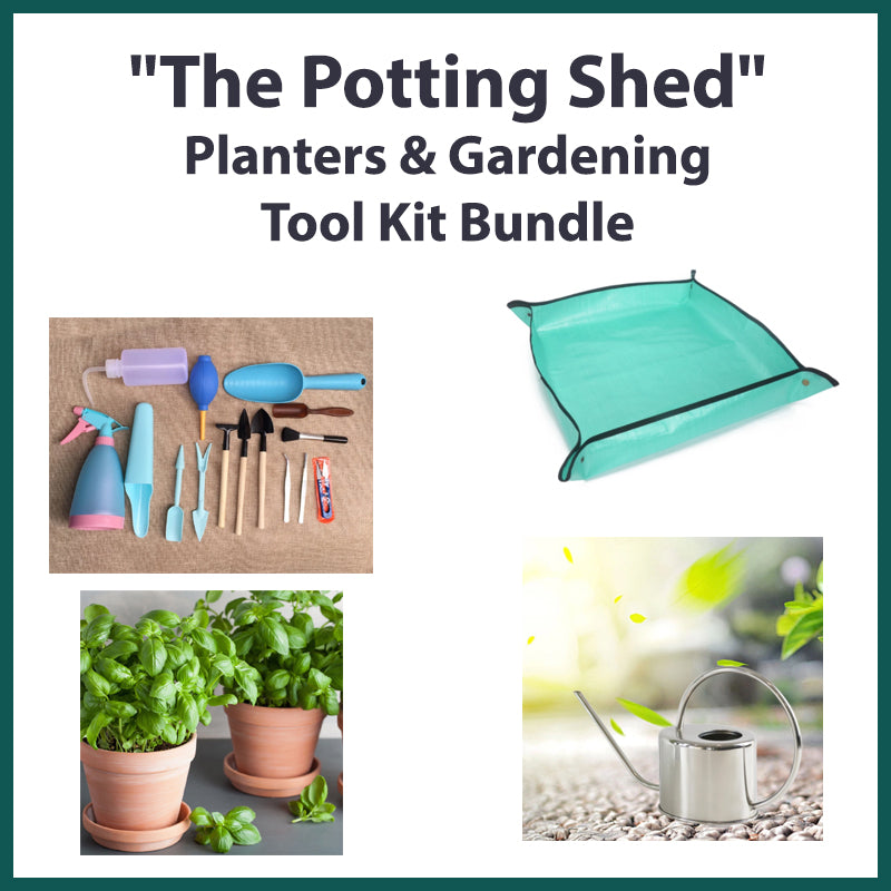 &quot;The Potting Shed&quot; Planters &amp; Gardening Tool Kit Bundle