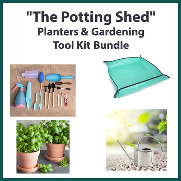 "The Potting Shed" Planters & Gardening Tool Kit Bundle