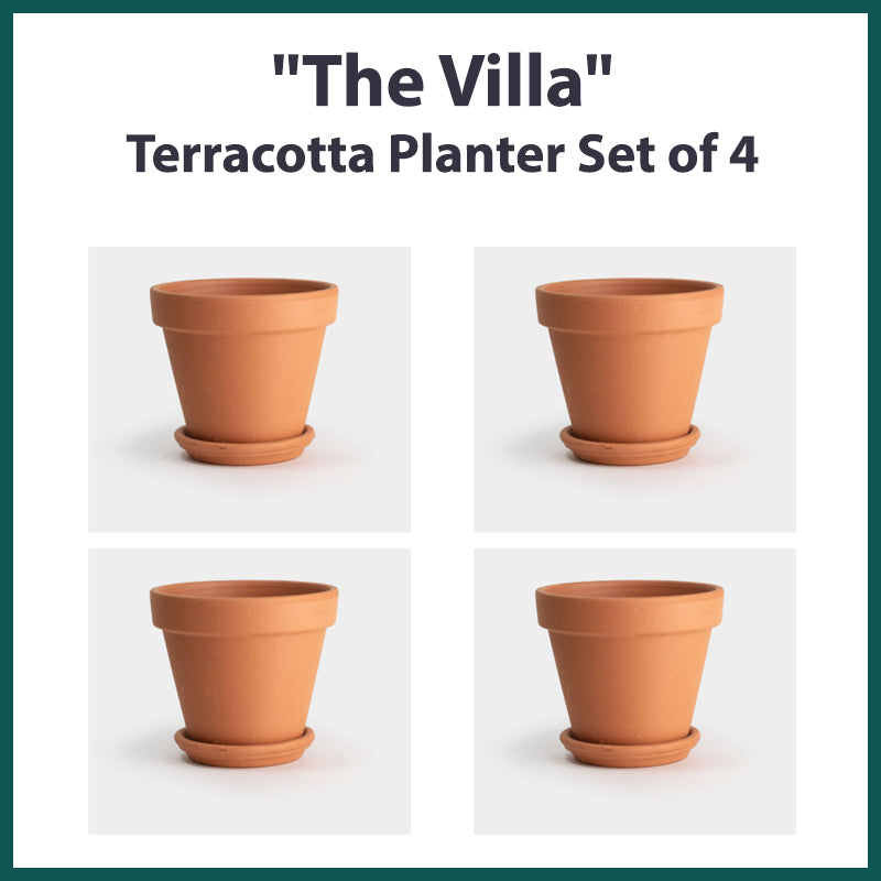&quot;The Villa&quot; Terracotta Planter Set of 4