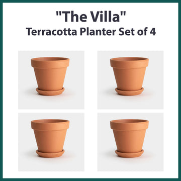 "The Villa" Terracotta Planter Set of 4